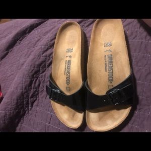 Birkenstocks! Black Shiny worn once!